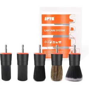 5Pcs Drill Brush Attachment Head Set For Car, Used on Electric Drill, Electric Driver, For Cleaning Interior or Exterior