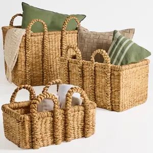 Best Choice Products 3PC Water Hyacinth Chunky Basket Set Best Choice Products 3PC Water Hyacinth Chunky Basket Set