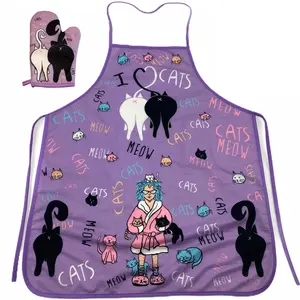 Crazy Cat Lady Funny Pet Kitten Kitty Animal Lover Graphic Kitchen Accessories Funny Graphic Kitchenware Bakeware Funny Cat  Novelty Cookware Purple