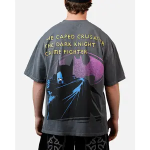 73Studio X DC Batman Caped Crusader T-Shirt Washed Charcoal