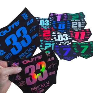 👉Choose Number & Color   MotoCutz Style Number Plate Decal — 11 Logo Design