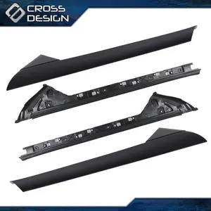 CROSSDESIGN 4PC Left&Right Side Windshield A-Pillar Molding Trim Fit For 11-19 Ford Explorer