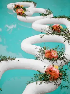 White Heart Pool Float - 1PC Stylish Pool Float for Summer Fun