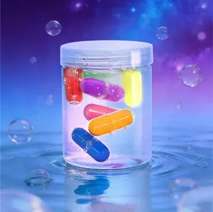 DLMdilemu Slime Safe Non-sticky Toy Crystal Mud Black Capsule 2-in-1 Foam Clay Kit with 7 Sparkle Pack for Kids & Adults 9.8oz Transparent Slime 7 Black Capsules Sparkle Pack Safe Fun Crafting squishies toys Activator Kit Sensory Pod
