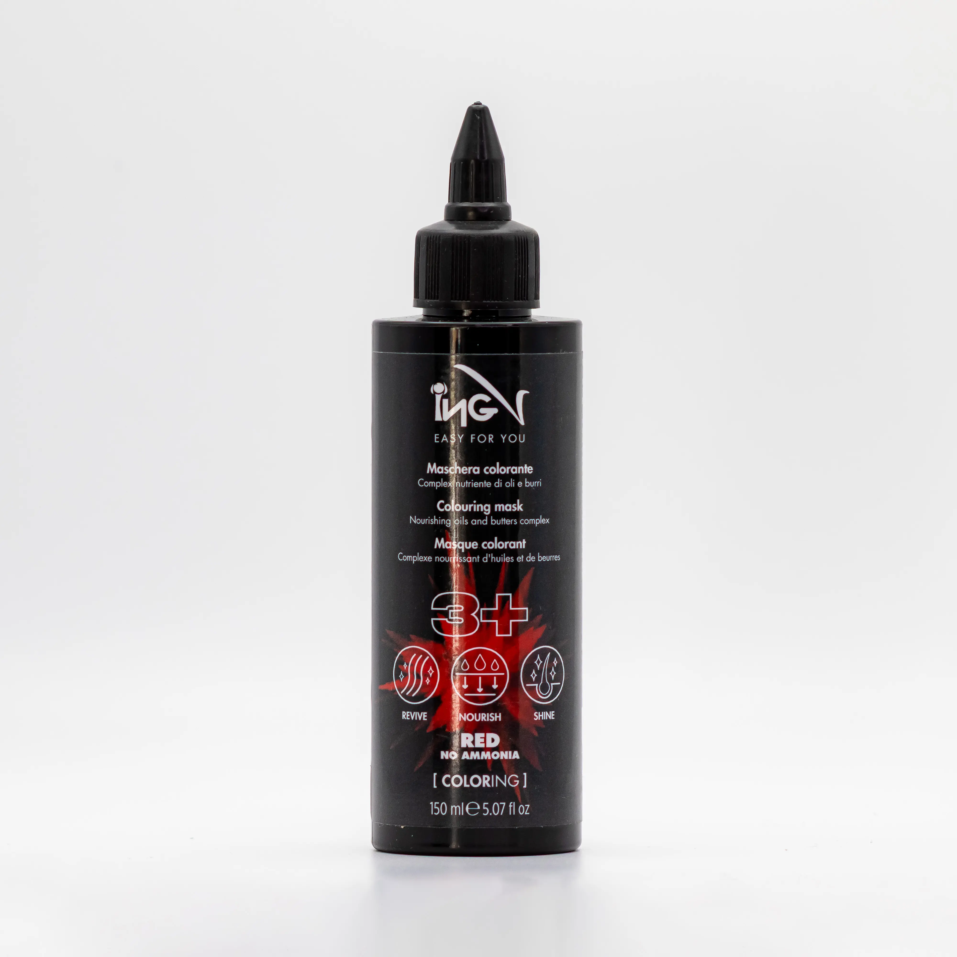 ING Maschera Colorante Hair Color Mask 6 Vibrant Colors Ammonia-Free Moisturizes Detangles Revitalizes Hair 150ml
