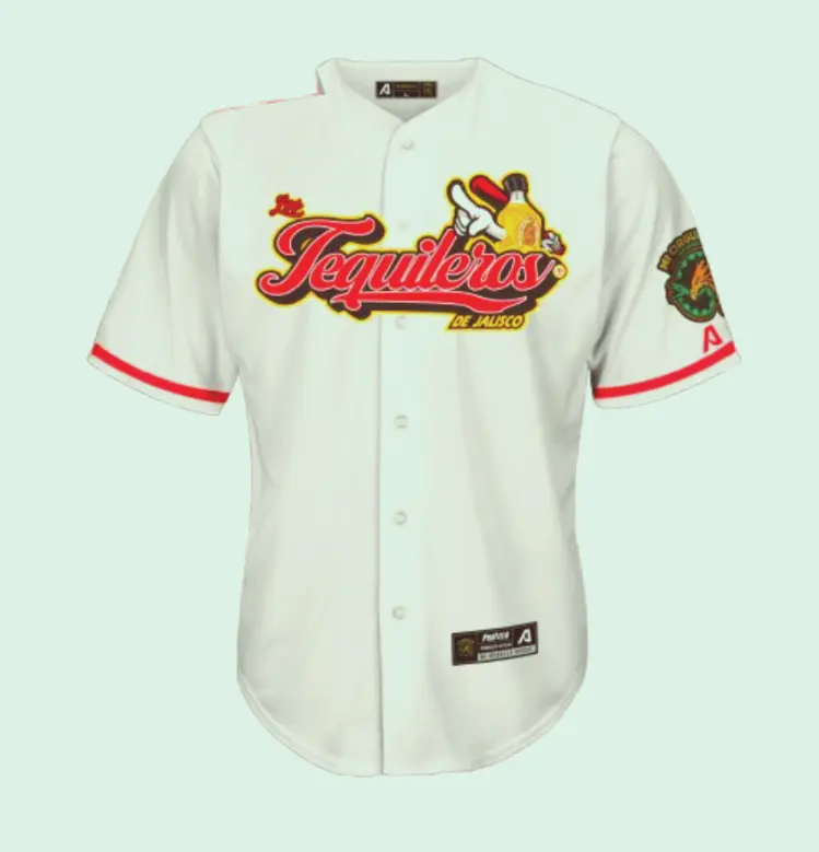 [WHITE] TEQUILEROS DE JALISCO BASEBALL JERSEY