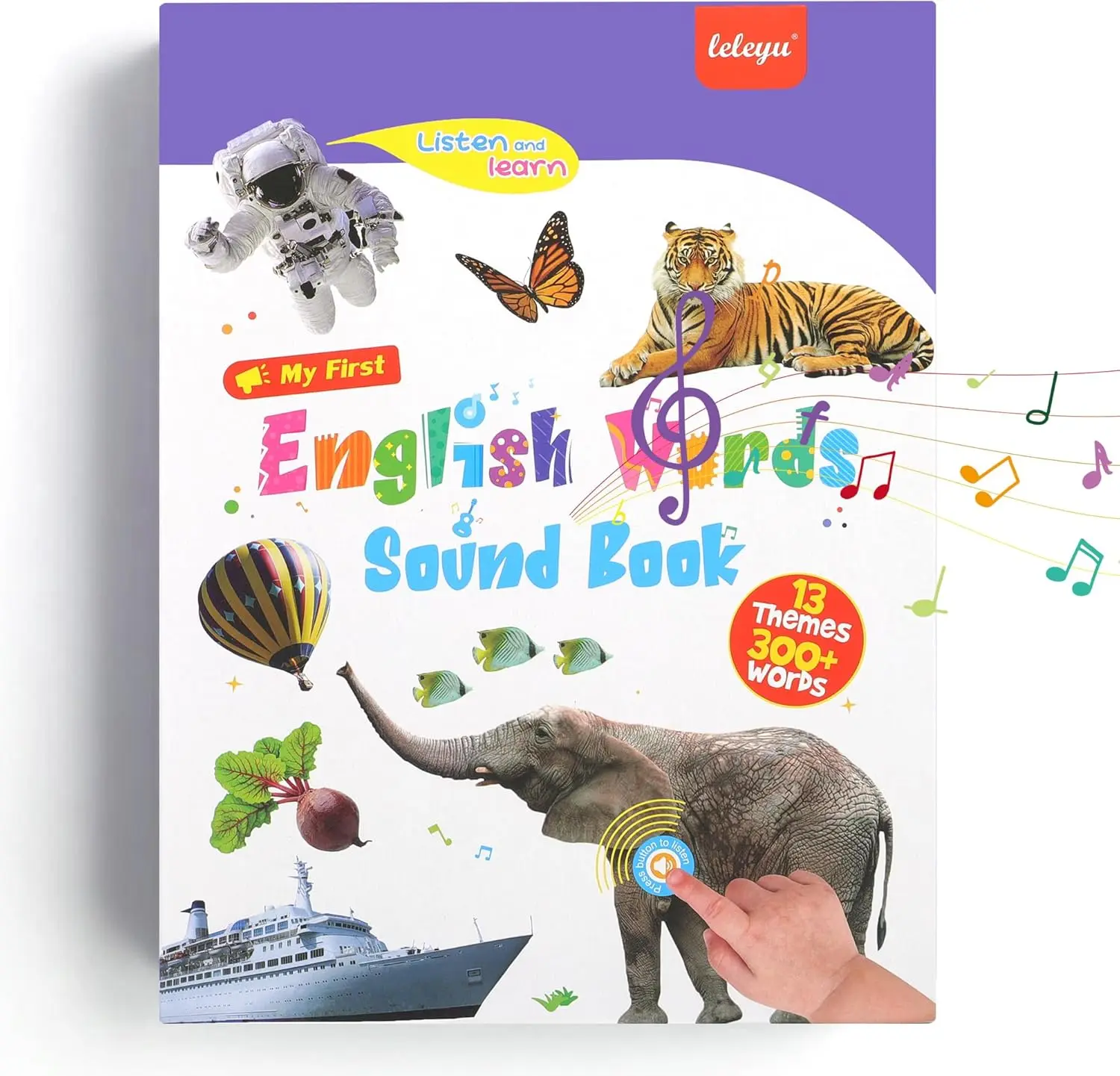 My First Interactive English Sound Book - Preschool Learning, Early Reading, 300+ Words, 13 Themes, Autism Sensory Game, Educational Gift for Toddlers Age 3-6, Preschool Learning Book, Early Reading Book