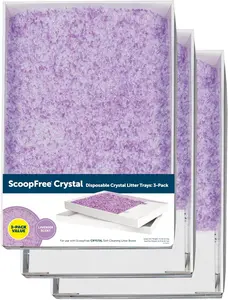 3 Pack PetSafe ScoopFree Lavender Scented Crystal Cat Litter Tray Refills