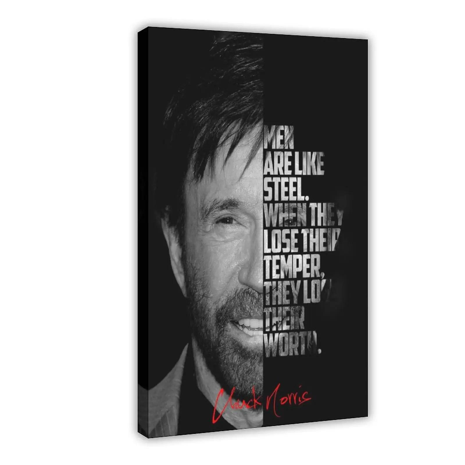 Inspirational Chuck Norris Motivational Quotes Canvas Poster Wall Art Decoration For Home Bedroom Office Living Dorm Room Decor Boys Girls Gift
