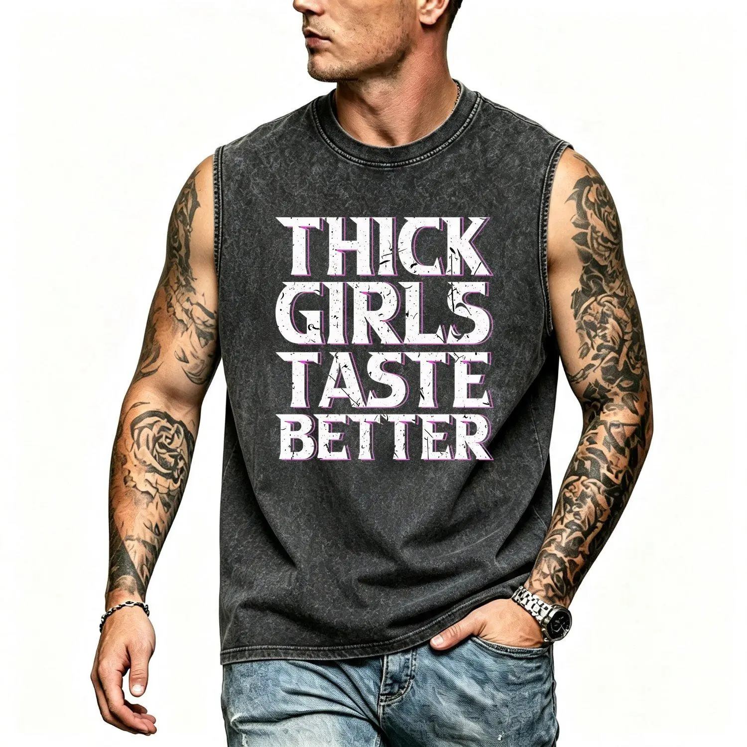 Thick Taste Better Big BBW Curvy Sexy Chick Meaningful Gift Vest Seasonal Casual Trendy Same Style Short Sleeved Printed Summer Clothing