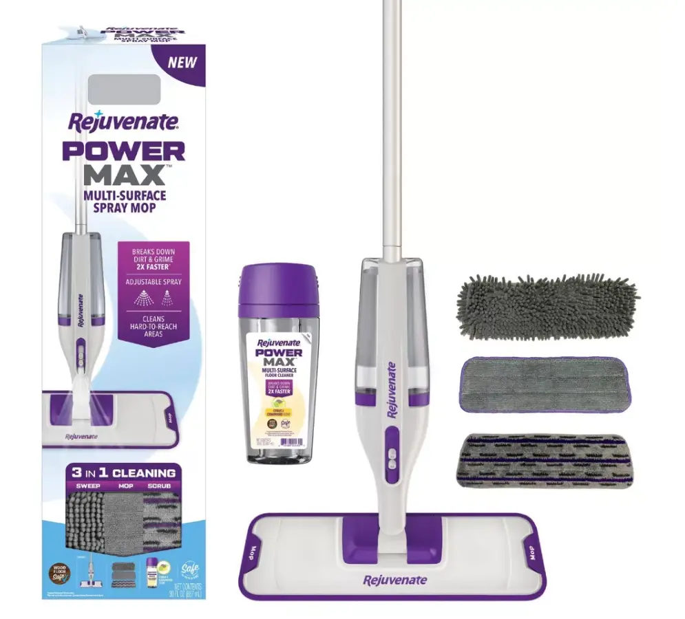 Spray Mop Kit | No Bucket Needed, Reusable Microfiber Floor Mop