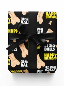 Joke Wrapping Paper For Adult- Funny Gift - Gift For Friends - Paper Gif - Wrap For Holiday - Draw Paper - Happy Birthday Wrap