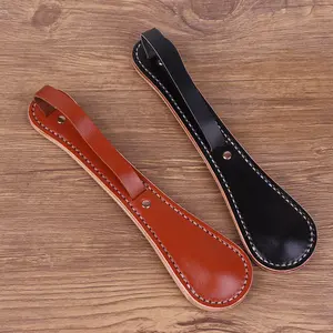 Cowhide Leather Hand Paddle – Portable Leather Accessory with Smooth Handle for Daily Carry and Home Display
