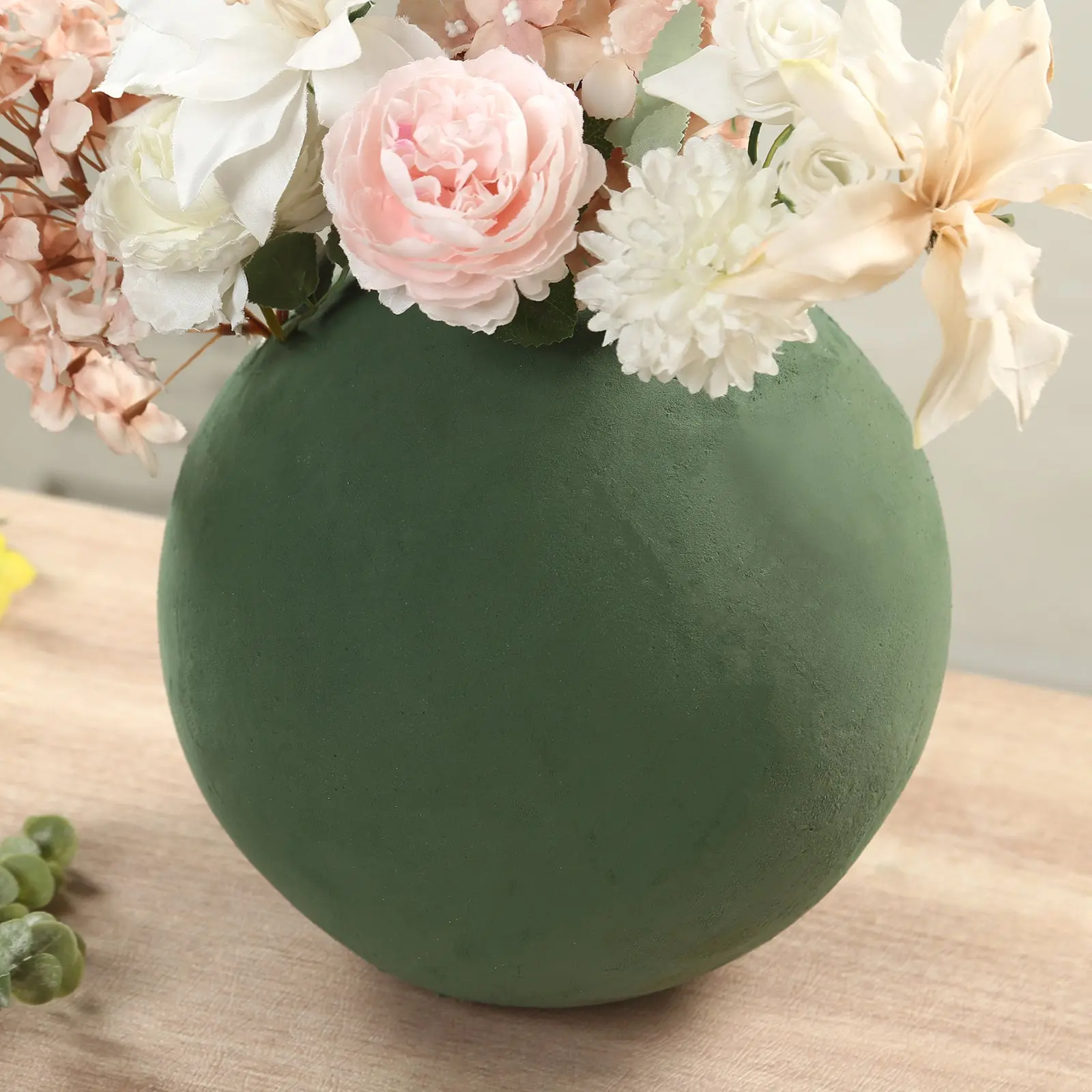 DIY Craft Supplies 2-Piece 10 in Round Smooth Surface Thermocol Foam Balls for Indoor Floral Arranging, Room Decor
