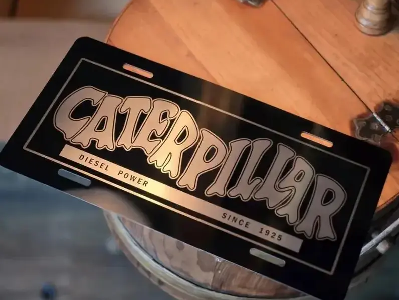 [BESTSELLER] Caterpillar License Plate, 12" x 6" Aluminum Heavy Duty Front Tag - Novelty Auto Tag for Cars, Trucks & SUVs