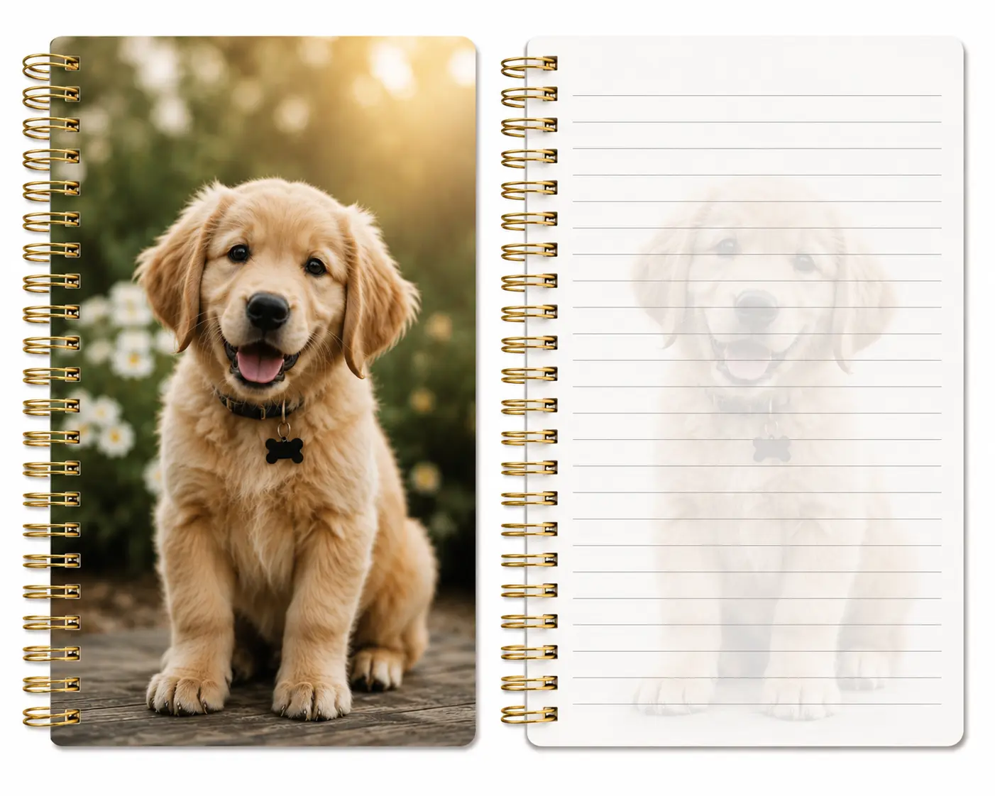 Personalized Custom Print Photo Journal, 5" x 7" Paper Journaling Notebook with 50 Sheets for Scrapbooking & Stamping DIY Projects