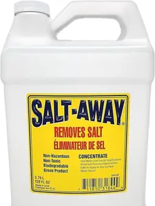 Salt-Away Concentrate Gallon 128 fl oz Removes Salt from Any Surface 100% Non-Toxic Biodegradable Formula