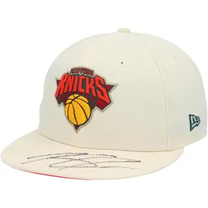 Karl-Anthony Towns New York Knicks Autographed New Era Autumn Khaki Hat - Fanatics Authentic Certified