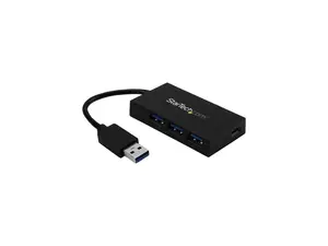 StarTech HB30A3A1CSFS 4 Port USB Hub - USB 3.0 - USB A to 3 x USB A and 1 x USB C - Includes Power Adapter - USB Port Expander - USB Port Hub