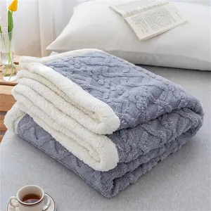 Raybee Double Sided Faux Fur Blanket - Fluffy 2 Sided Microfiber Blanket, Anti-Static Body-Warming 410GSM Throw for Couch, Sofa - 60"x80" Birthday, Housewarming Gift, Fluffy Blankets, Microfiber Blankets