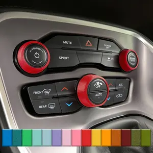 For Dodge Challenger 2015-2023 - Knob Press-Fit Covers | 3-Knob Set Choose Your Color! Precision Fit For a Snug Fit That Stays In Place With No Tape or Adhesive. Made with High Quality Materials That Won't Warp or Fade! Made In The USA