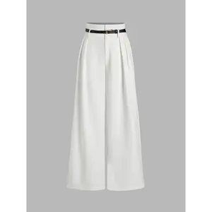 Cider [6 colors, size 0-26] Belted Pleated Wide Leg Trousers