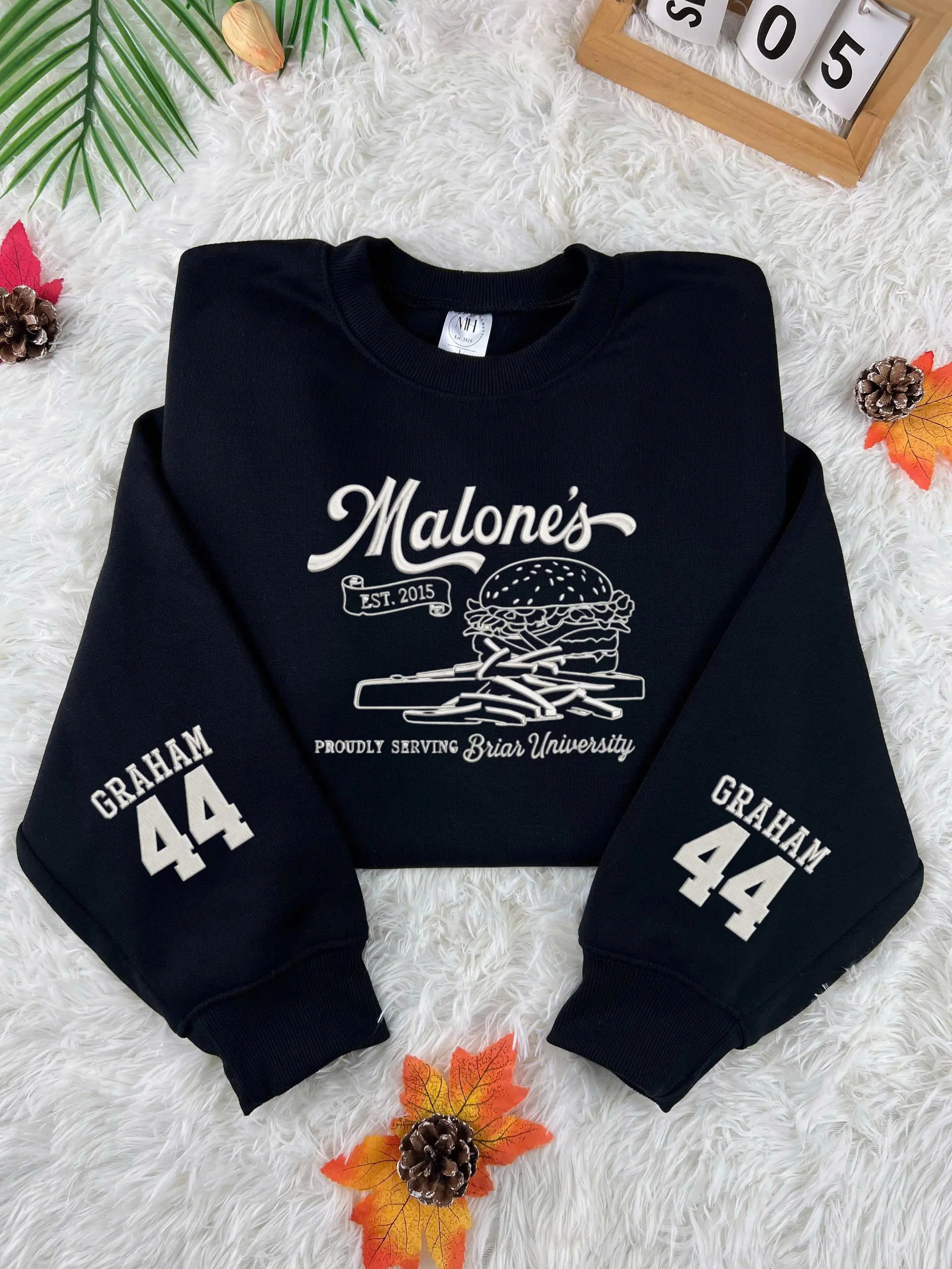 Briar University Graham 44 Sweatshirt, Briar U Embroidered Shirt, Off Campus Series Bookish Hoodie, Hockey Romance Sweatshirt Gift for Her