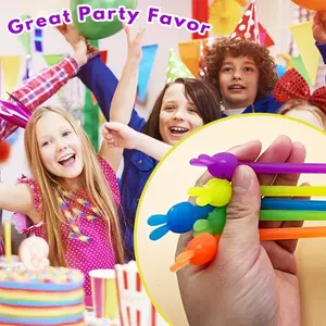 7-Piece Colorful Easter Bunny Bullet Toy Set, Kids Party Favors, Classroom Prizes, Basket Stuffers, Pinata Fillers (random Colors)