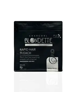 BLONDETTE Activated Charcoal Bleach Powder with Plex – 1 lb for Hair Bleaching with Charcoal & Plex for Desired Tones