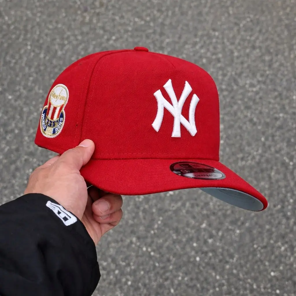 New Era NY Yankees Red Cap Classic Embroidery Logo Baseball Hat Side Patch Design Adjustable Snapback Streetwear Style