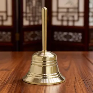 Brass Hand Bell, Available in Different Sizes, Vintage Feng Shui Decorative Ornament, Collectible Desktop Decor, Elegant Home Decoration Piece
