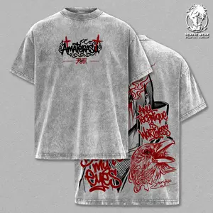 Clan Betrayer - NRT Graphic Tee Vintage Washed Shirt Unisex Streetwear Anime Merch Red Cloud Akatsuki Clan Tee Anime T-Shirt Gift for Anime Lovers