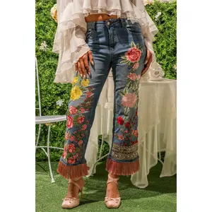 FLORAL FOR DAYS STRAIGHT LEG DENIM