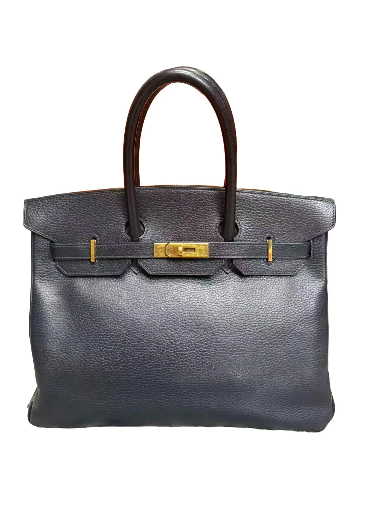 Pre-owned HERMÈS Leather Tote bags CALUXB Hermes Birkin 35 GHW Handle Bag