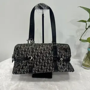 Pre-owned Authentic Christian Dior Black Trotter Monogram Canvas X264 26.05.06
