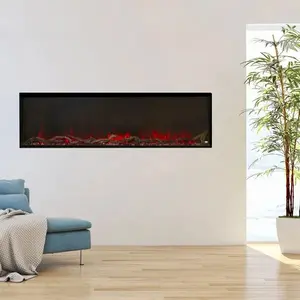 Modern Flames Landscape Pro Slim 44 Inch Built-In Electric Fireplace Recessed Linear Firebox