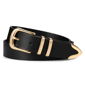 Women's Belt - Multi-Color Combination Pack Vintage Style Elastic Genuine Leather ladies Belt Ferralloy Buckle Versatile for Daily Commute Office Beach Night Out