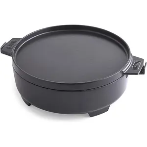 Weber 7.25 quarts Dutch Oven Duo - Cast Iron Black - 8859