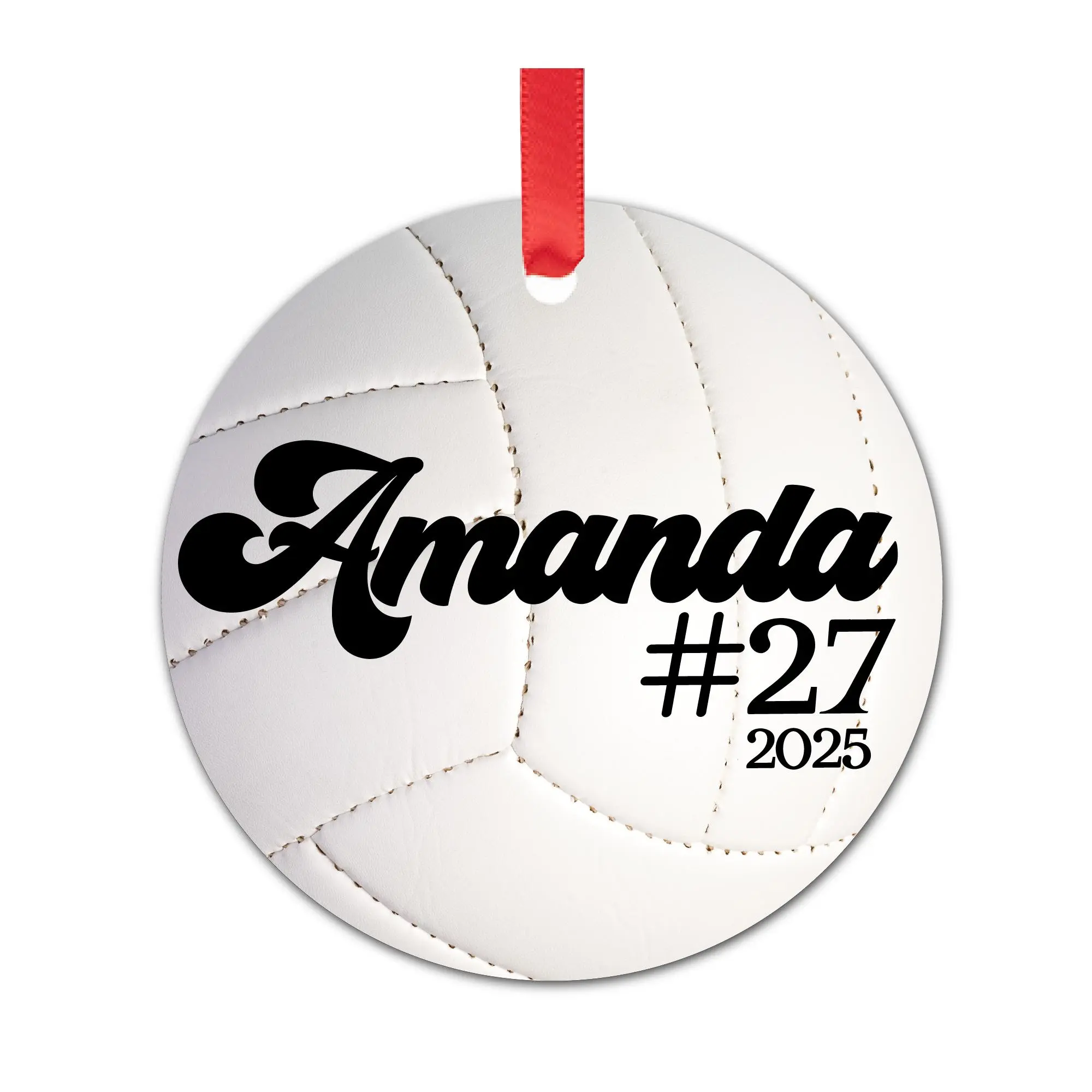 Volleyball Gifts - Volleyball Team Christmas Ornament - Ceramic Ornament With Box And Ribbon