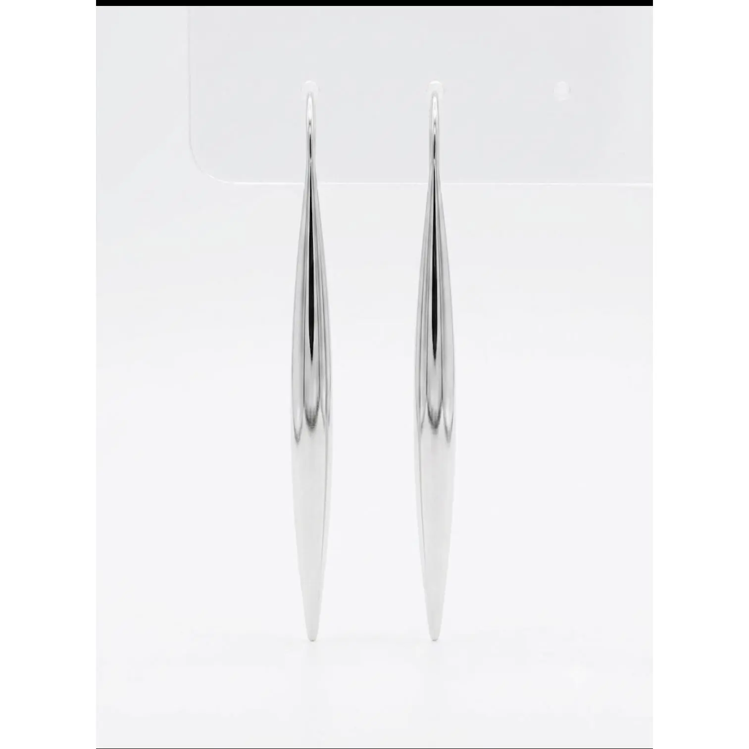 Elegant Silver Color Teardrop Earrings for Women - Modern Minimalist Design, Perfect for Everyday Wear
