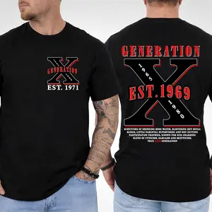 Proud Gen X Member Customize Year 2 Side T-Shirt, GenX Shirt 1965-1980 FAFO GenerationX
