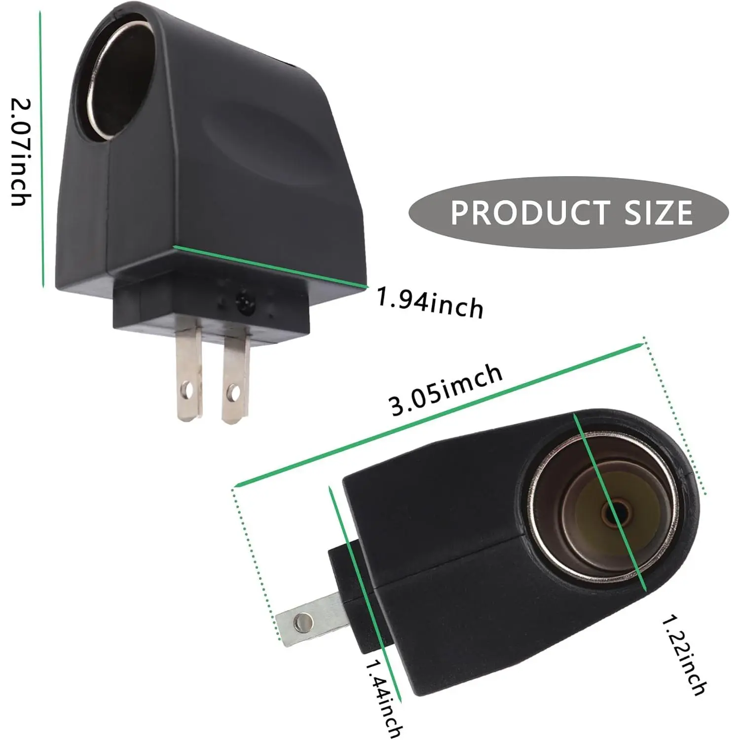 car cigarette lighter adapter to wall plug Car Cigarette Lighter to Wall Outlet Adapter - Universal AC to DC Converter  - DC12V 500mA Cigarette Lighter Socket Adapter - Standard Power Inverters  for Vehicles