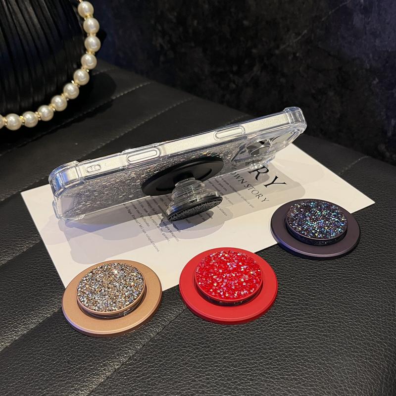 Brilliant diamond model, super strong magnetic mobile phone holder, multi-color luxury color matching, free horizontal and vertical screen hovering, full of high-end feeling, strong adsorption and no falling, universal for mobile phones/tablets/airpods