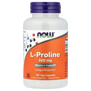 NOW Foods L-Proline, 120 Veg Capsules (0.5 g per Capsule)