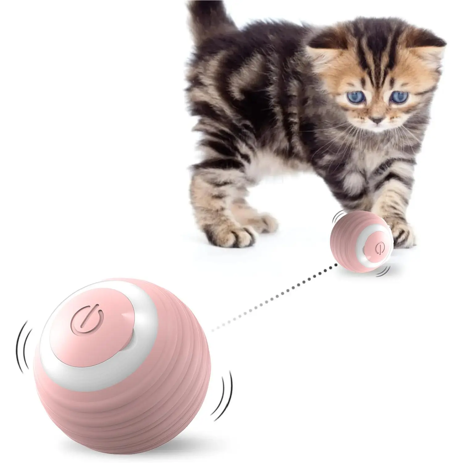 Automatic Rolling Cat Toy, Rechargeable Cat Interactive Ball, Indoor Automatic Rolling Ball, Electronic Interactive Cat Toy