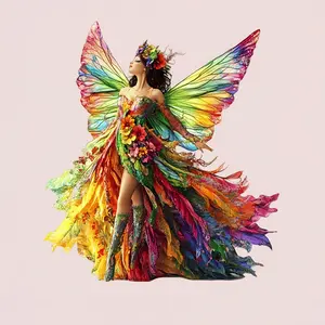 2/4pcs Fairy Butterfly Wings Rust Transfer Stickers, for T-Shirts, Sweaters, Jeans, Bags, Clothing Accessories, Pillows, Creative Fashion Design Decorative Clothing Stickers, Adhesive Vinyl Decal, Diy Sticker, Diy Flower Decor
