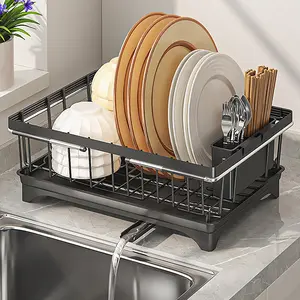 Kitchen Sink Dish Drying Rack, Retractable Dish Drainer, Household Dish Storage Rack, Kitchen Sink Storage Organizer, Kitchen Accessories
