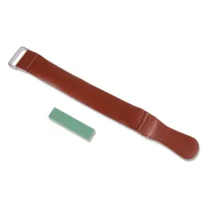 FINO EDGE - Precision Sharpening System Extra Fine Stone & Leather Strop Set Green