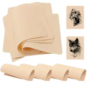 10 Pcs Tattoo Practice Skins 8x6in Double-Sided Fake Tattoo Skins for Microblading Eyebrow Reusable Tattoo Practice Sheets for Beginners and Professional Artists