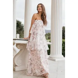 Bloom Strapless Maxi Dress - Floral